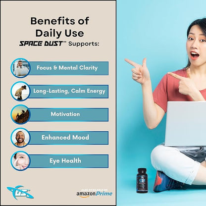 Natural Nootropic Brain Supplement for Memory and Focus - Brain Fog Supplement for Men and Women, Memory Supplement for Seniors - All Day Brain Energy Increased Reaction Times & Eye Health for Gamers