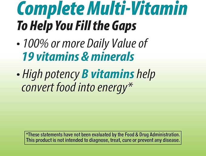 Nature's Way Alive! Garden Goodness Men's Multivitamin, One Serving of Veggies and Fruits**, High Potency B-Vitamins, 60 Tablets