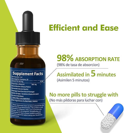 Herbal Formula with Stone Breaker & Horsetail Extract for Kidney Stones Dissolve, Kidney Cleanse Support & Detox Support. 2oz