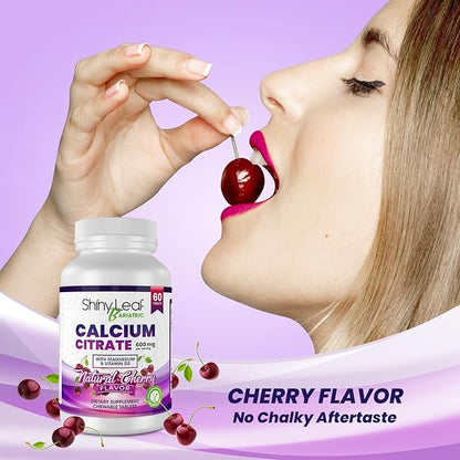 Bariatric Multivitamin with Iron Once-a-Day and Cherry Chewable Calcium Citrate for Post Bariatric Surgery Including Gastric Bypass and Sleeve (3 Months)
