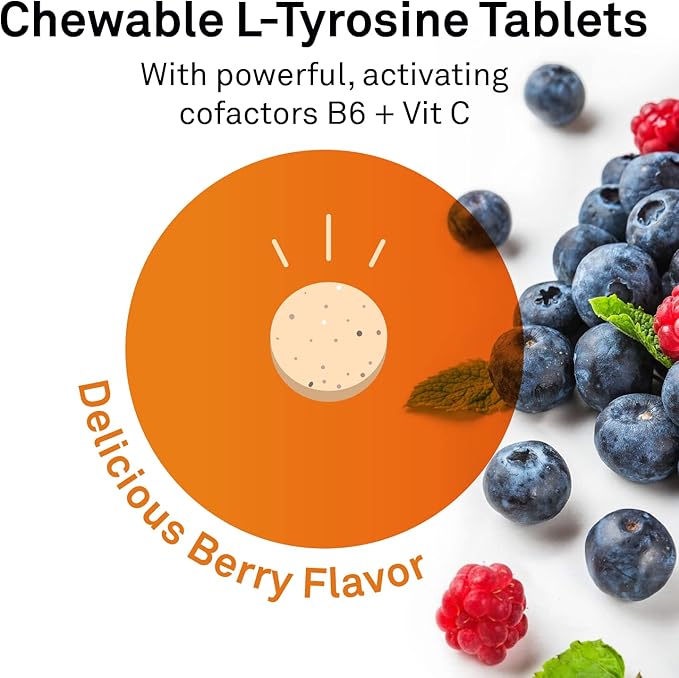 NeuroScience Brain Energy & Focus Supplement for Adults, Teens & Children - AttenTrex - Support Brain Health & Optimal Attention - Tackle Assignments & To-Do Lists - Berry Flavor (60 Chewable Tablets)