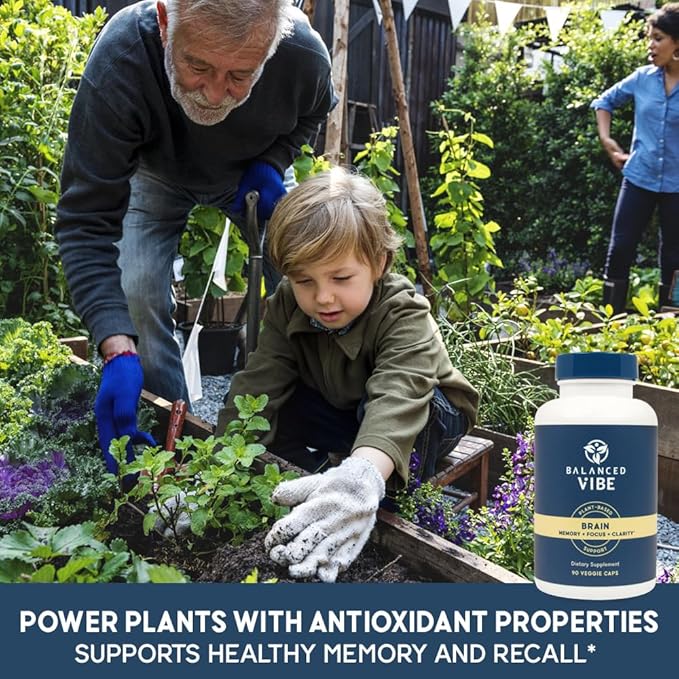 Nootropic Brain Supplement for Healthy Memory, Focus, Cognition | Balanced Fusion of Organic Lion’s Mane and 7 Power Plants | Neuro Protective Formula | Brain Boost | Adaptogens | Non-GMO. 90 caps.