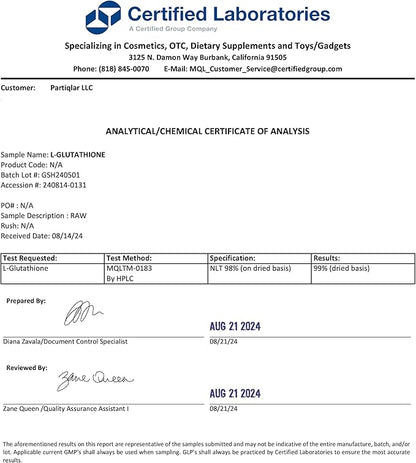 Pure L-Glutathione 500mg – L-Glutathione Supplement for Skin Whitening, Antioxidant Support & Detox – 2-Month Supply for Healthy Skin & Immune Boost - 60 Capsules