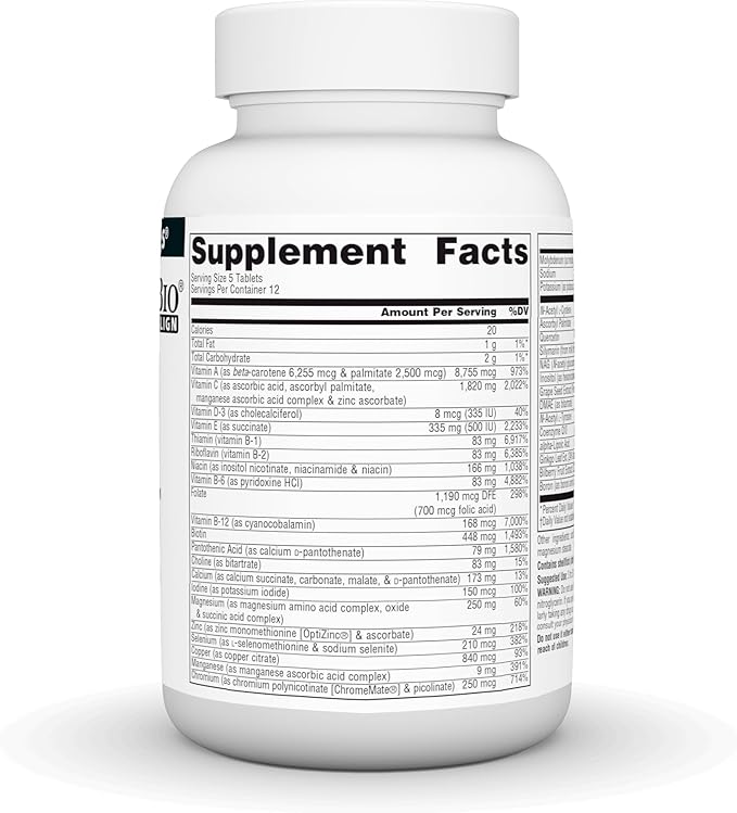 Source Naturals Elan Vital Multiple - Supports Brain, Heart, Liver, Immune, Energy Boost* - 60 Tablets