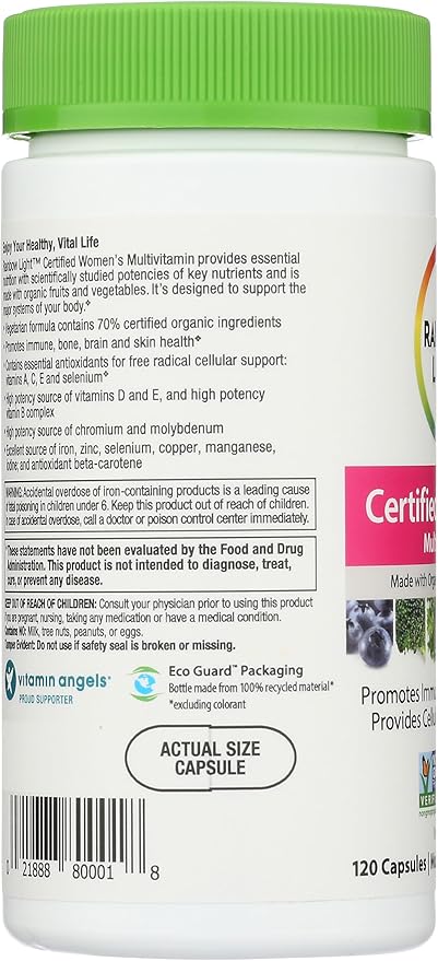 Rainbow Light Women's Organic Multi, 120-Capsules