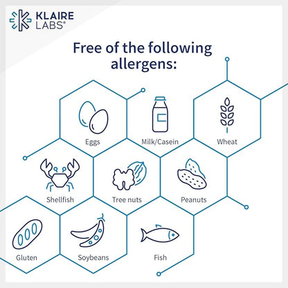 Klaire Labs Multi-Vitamin Complex - Once-Daily Mineral-Free Multivitamin with Metafolin Folate, Vitamin B6 & B12 (60 Capsules)