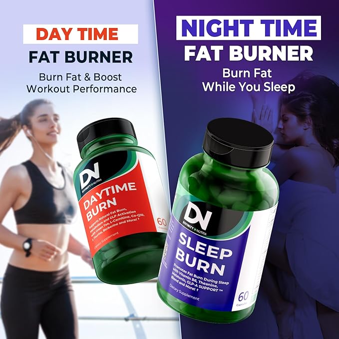 Sleep Burn Night Time Fat Burner,Night Shred Fat Burner and Natural Sleep Support for Men and Women,Metabolism Booster with Vitamin B6,L-Theanine Melatonin Astragalus Ceylon Cinnamon Berberine 60ct