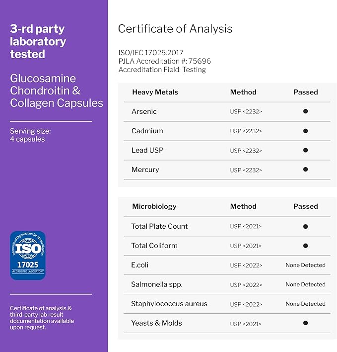 Glucosamine Chondroitin MSM Capsules - Joint Support Supplement for Adults, 2800 mg Triple Strength Vitamins: Glucosamine HCL, Chondroitin Sulfate with OptiMSM - Reduces Joint Discomfort, 120 Capsules