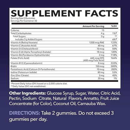 Multivitamin Gummies for Men and Women - GLP-1 Nutritional Support with Daily Vitamins and Minerals for Optimal Wellness - Adults Multivitamin Gummy with Vitamin C, D and Zinc - Month Supply