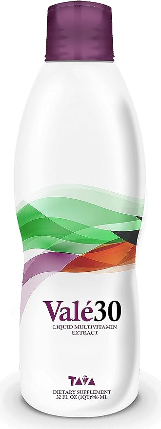 TAVA Liquid Vitamins, Valé30® a Liquid Multivitamin for Men, Women, and The Whole Family, Energy Supplements for 30 Days with Vitamin A and Vitamin B Complex - The Perfect Boost Drink for Everyone.