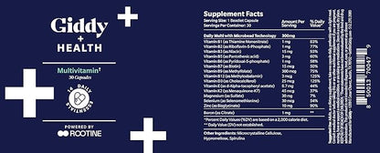 Giddy+Health Multivitamin with B-complex, D3, and zinc