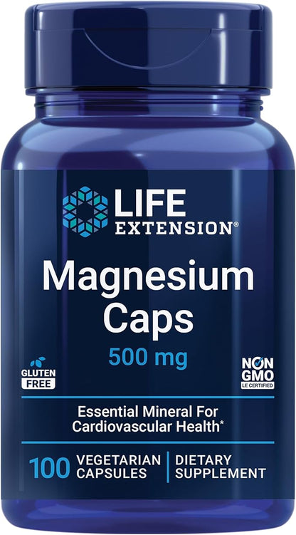 Life Extension Two-Per-Day High Potency Multi-Vitamin & Mineral Supplement & Magnesium Caps, 500 mg, Magnesium Oxide, Citrate, Succinate