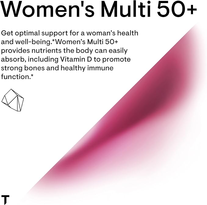 THORNE Women's Multi 50+ - Daily Multivitamin Without Iron and Copper for Women - Comprehensive, Foundational Support - Bone and Immune System Health - Gluten-Free - 180 Capsules - 30 Servings