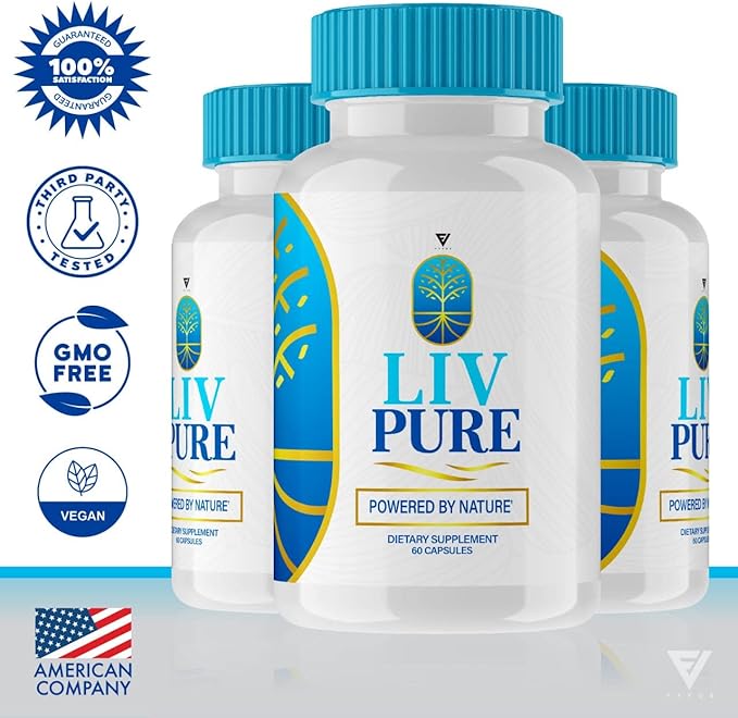 Fyvus (3 Pack) Liv Pure Capsules Liver Detox Weight Loss Pills, LivPure Supplement - Live Cleanse Product Supplements, LivePure Diet Hydration Reviews Pur Health Support (180 Capsules)