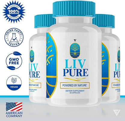 Fyvus Liv Pure Capsules Liver Detox Weight Loss Pills, LivPure Supplement - Live Pure Liver Detox Cleanse Product Supplements, LivePure Diet Hydration Reviews Liv Pur Health Support (60 Capsules)