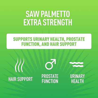 Vela Saw Palmetto Extra Strength High Absorption Supplement Capsules - No Bad Smell - 1 Capsule x Day - 600 mg