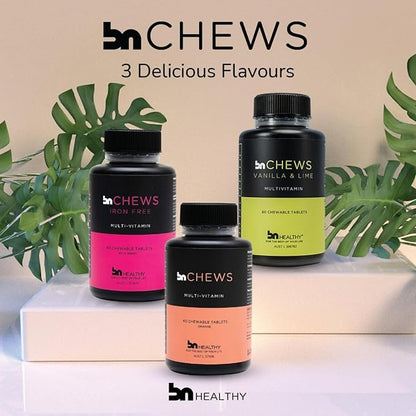 BN Chews Orange - Bariatric Multivitamin Chewable with 27 Essential Nutrients: Vitamins A, B6, B12, C, D3, 18 mg Iron & Calcium, Supports Men & Women Health(2 Pack)