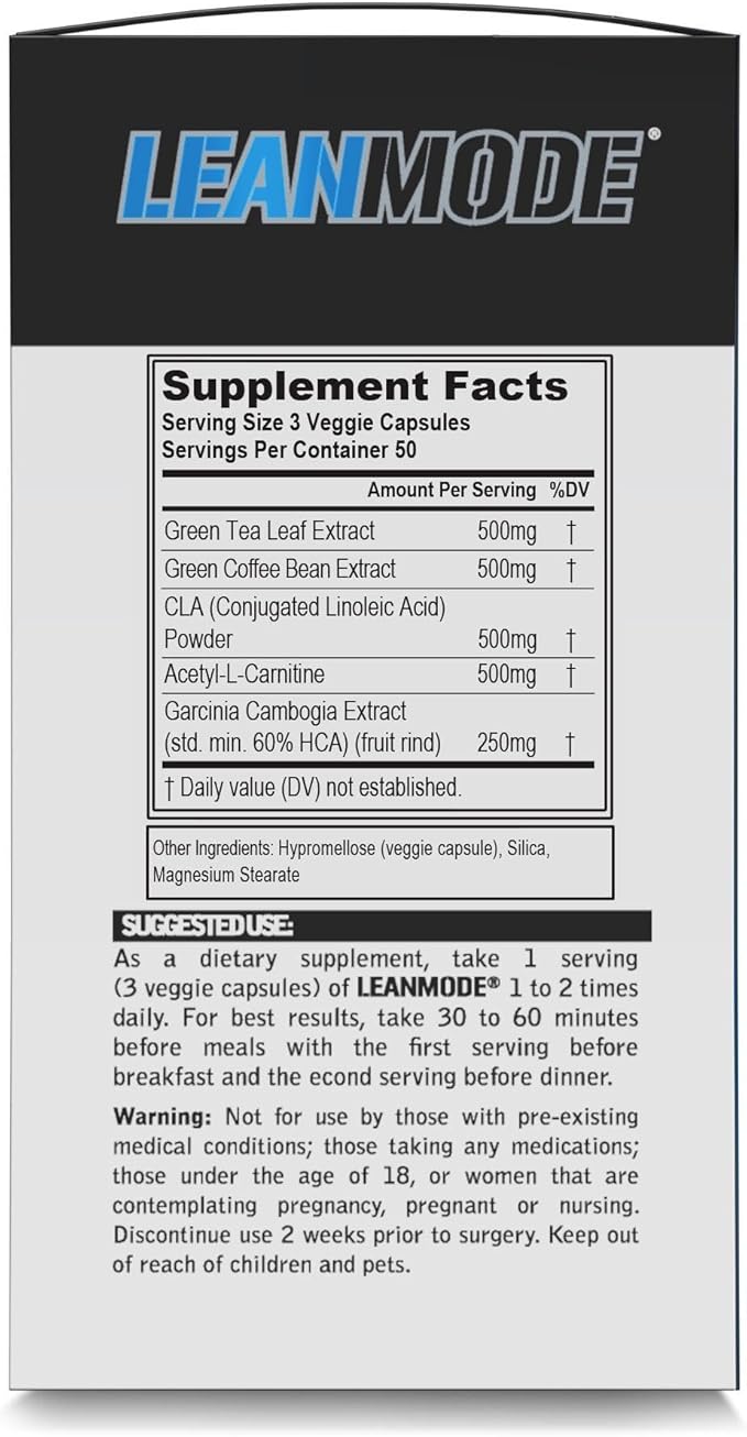 EVL Weight Loss Support Stack - Trans4orm Thermogenic Fat Burner Support Pills with Green Coffee Bean Extract and Forskolin Plus LeanMode Non-Stimulant Metabolism and Fat Loss Support Pills