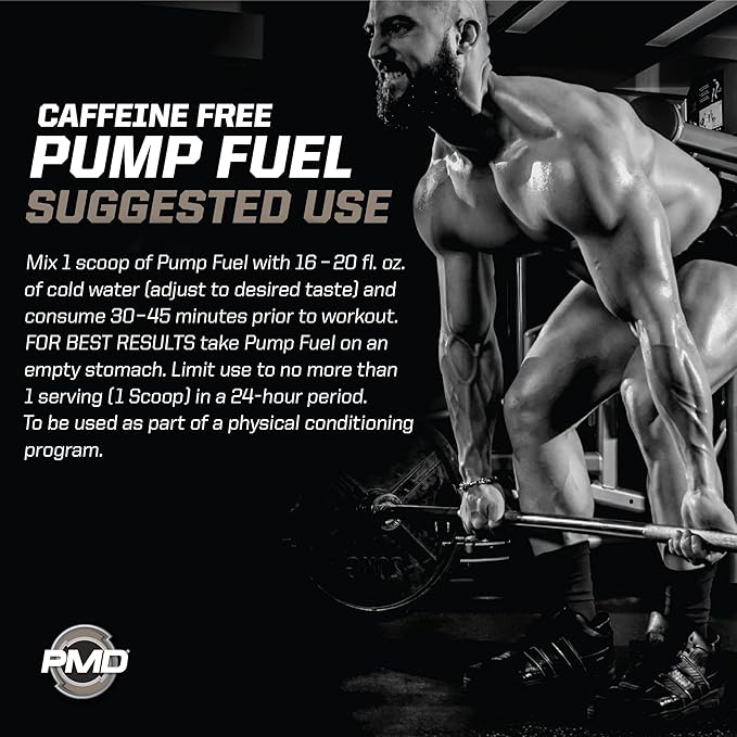 PMD Sports Ultra Pump Fuel Caffeine Free - Pre Workout Drink Mix - Energy, Strength, Endurance, Recovery Complex Carbohydrates and Amino Energy - Rockin Rainbow Sherbet (30 Servings)