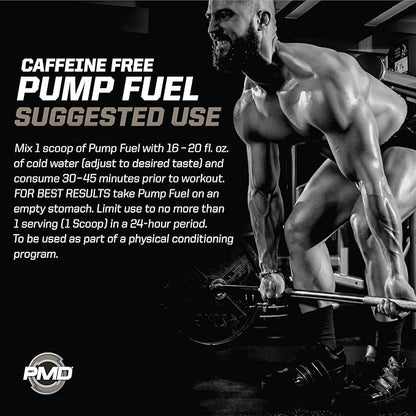 PMD Sports Ultra Pump Fuel Caffeine Free - Pre Workout Drink Mix - Energy, Strength, Endurance, Recovery Complex Carbohydrates and Amino Energy - Rockin Rainbow Sherbet (30 Servings)