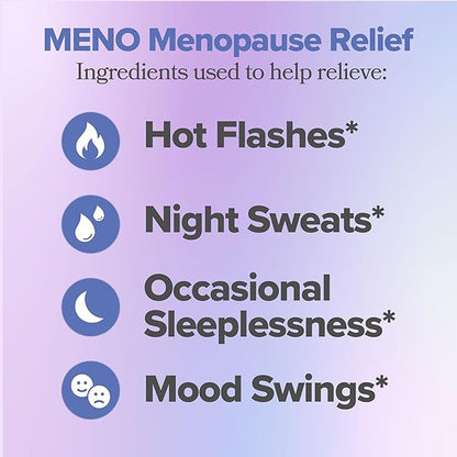 MENO Vitamins for Menopause, 30 Servings (Pack of 2) - Hormone-Free Menopause Supplements for Women with Black Cohosh & Ashwagandha KSM-66 - Helps Alleviate Hot Flashes, Night Sweats, & Mood Swings