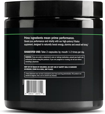 Prime Labs Tribulus Terrestris for Men - Men's Supplement with 95% Saponins - Energy & Vitality Booster - with 1,300 mg Tribulus Terrestris Extract - 120 Capsules