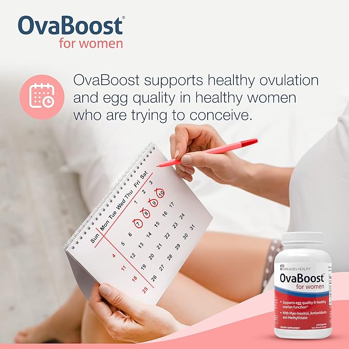 FertilAid for Women & Ovaboost Combo, Female Fertility Supplement & Natural Fertility Vitamin with Myo-Inositol, Vitex & Vitamins to Support Ovulation, Cycle Regularity & Egg Quality, 1 Month Supply