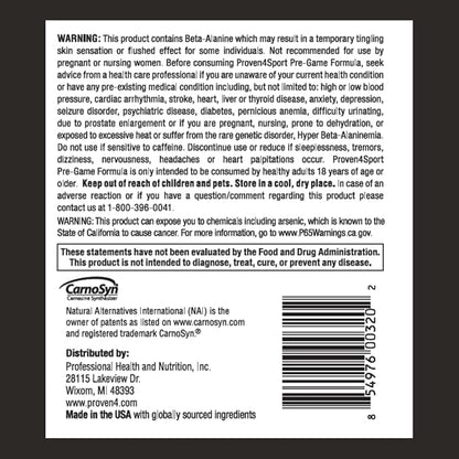 Proven4 Pre Workout Powder for Men and Women with Creatine - Beta Alanine - Caffeine, NSF Certified preworkout Energy Supplement Fruit Punch 30 Servings
