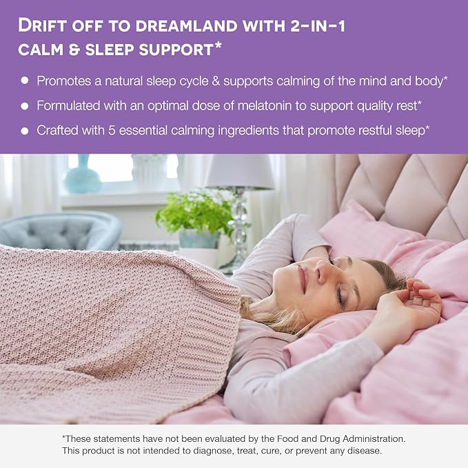 EZ Melts Dissolvable Melatonin Plus, Sugar-Free Sleep Support with Melatonin 5mg, L-Theanine, GABA, 5-HTP, and Herbal Blend, 60-Day Supply