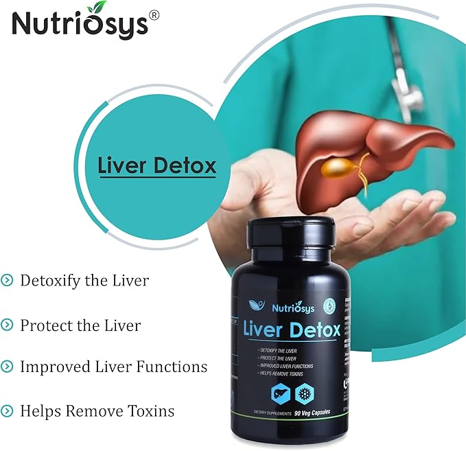 Liver Detox 90 Veggie Capsules, Dietary Supplement for Healthy System, Vitamin Capsules for Men, Women and Adults, Multivitamins Capsules, Vitamin Supplements.