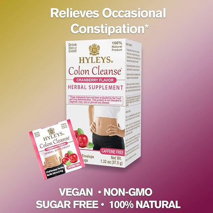 Hyleys Colon Cleanse Tea Cranberry Flavor - 25 Tea Bags (12 Pack - 300 Tea Bags Total)