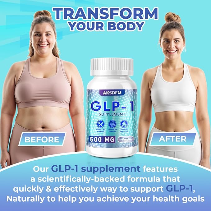 GLP-1 Supplement Support, with Naturally GLP-1 Supplement Probiotic, Hops & Green Tea Extract, GLP 1 Supplement for Gut, Energy