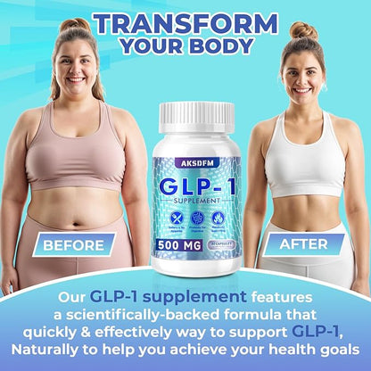 GLP-1 Supplement Support, with Naturally GLP-1 Supplement Probiotic, Hops & Green Tea Extract, GLP 1 Supplement for Gut, Energy