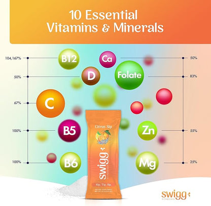 Electrolytes Powder No Sugar. Mens Multivitamin Powder Packets & for Women with Iron Folate Zinc - Daily Multi Vitamin Water Hydration Mix - 2500 mcg B12, Vitamins C D B6 Manesium + More