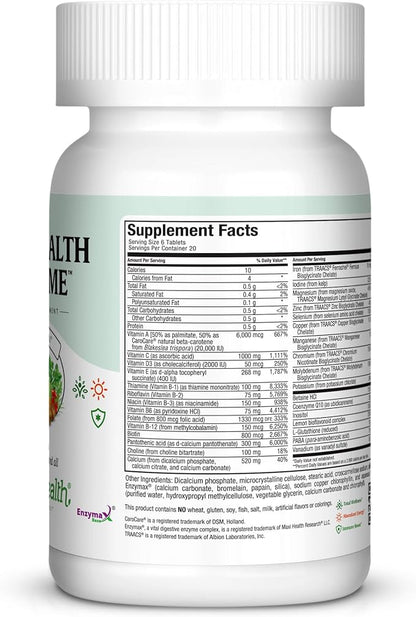 Maxi Health Supreme High Potency Multivitamin & Mineral for Wellness, Immune Boost & Antioxidant Defense, Includes Vitamin A, Vitamin C, Vit D and E, Vitamin B12, B6, Biotin, Selenium, Zinc, Inositol…