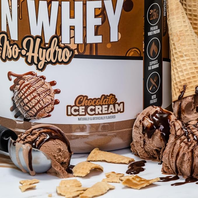 Musclesport Lean Whey Revolution™ Protein Powder - Whey Protein Isolate - Low Calorie, Low Carb, Low Fat, Incredible Flavors - 25g Protein per Scoop - 2lb Chocolate Ice Cream