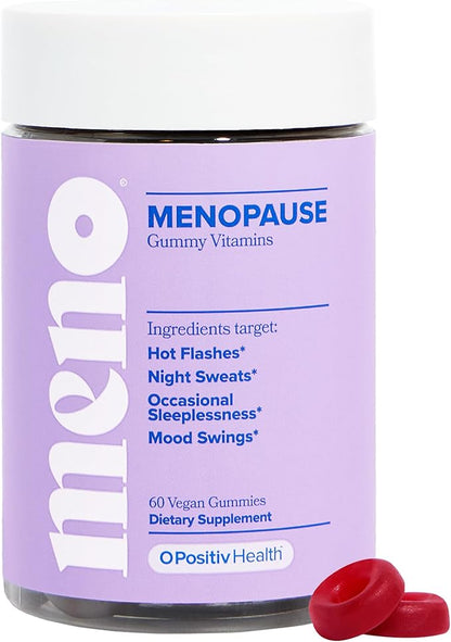 MENO Gummies for Menopause, 30 Servings (Pack of 1) - Hormone-Free Menopause Supplements for Women with Black Cohosh & Ashwagandha KSM-66 - Helps Alleviate Hot Flashes, Night Sweats, & Mood Swings