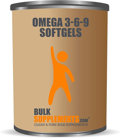 BulkSupplements.com Omega 3-6-9 Softgels - Triple Omega Supplement - with Omega 6 & 9 - Fish Oil Omega 3 - Omega 3 Supplement - 2 Omega 369 Softgels per Serving - Omega 3-6-9 Pills (5000 Softgels)