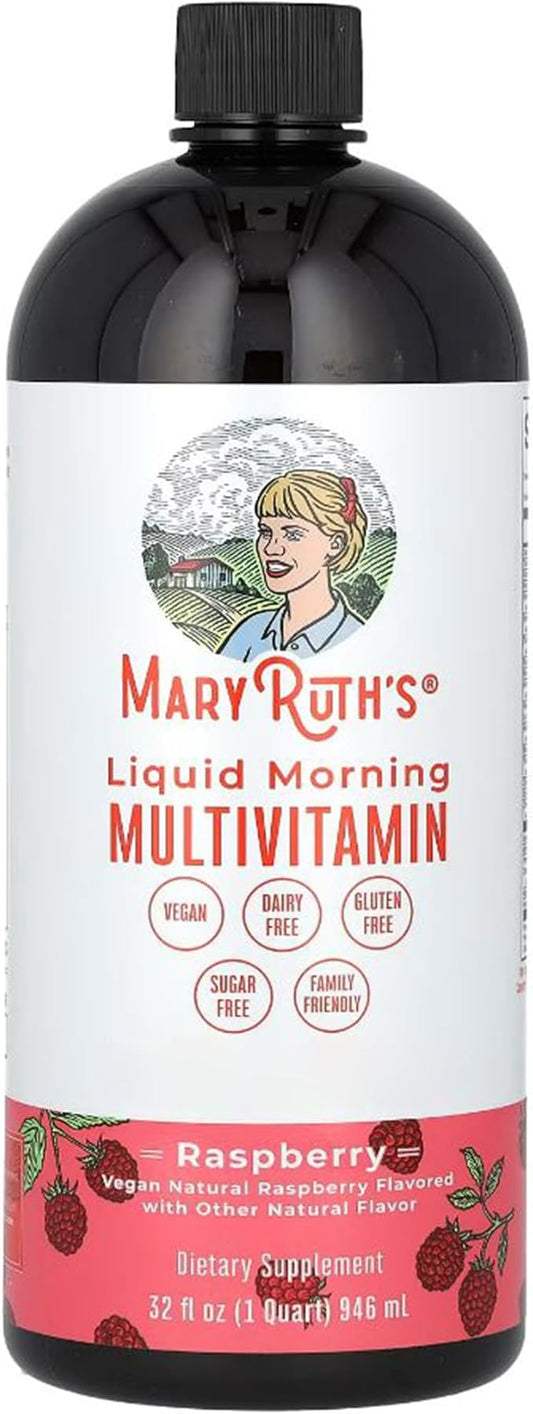 Multivitamin Multimineral for Women Men & Kids by MaryRuth's | No Added Sugar | Vegan Liquid Vitamins for Adults & Kids | Mens, Womens Multivitamin | Energy & Beauty Booster | Non-GMO | 32 Fl Oz