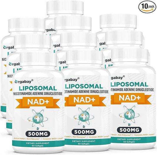 Liposomal NAD+ Supplement 500 mg, High Absorption, Boost NAD+ with TMG 250 mg, Actual NAD Plus More Efficient Than Nicotinamide Riboside, Support Cellular Energy, Healthy Aging | 600 Softgels