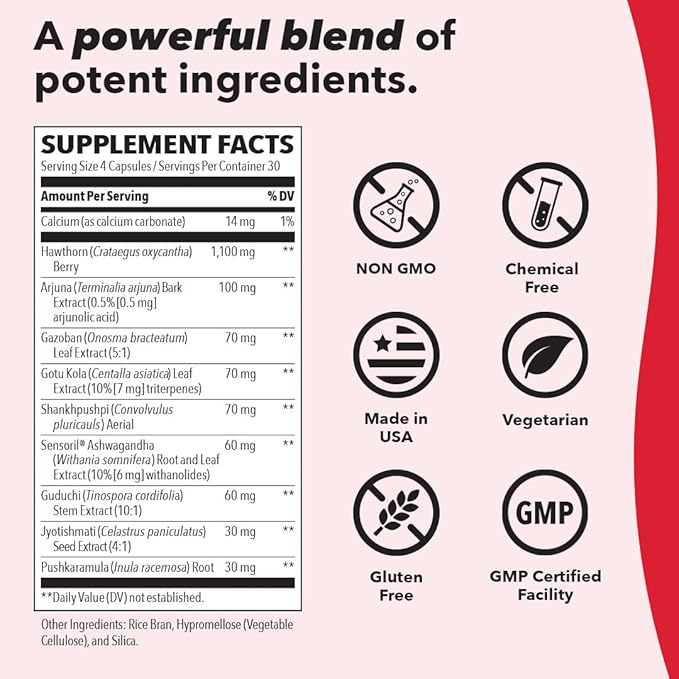 LifeSeasons - B/P Stabili-T - Blood Pressure Support - Vitamin Supplement for Healthy Heart & Blood Circulation - Ashwagandha, Arjuna, Gotu Kola & Hawthorn Berry - 240 Capsules