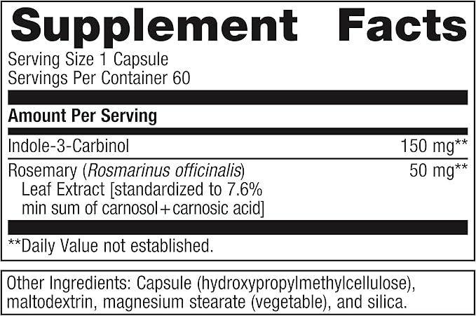Metagenics Meta Indole-3-Carbinol- 150 g Indole-3-Carbinol - Supports Estrogen Hormone Balance* - Metabolic Supplement - Vegetarian & Gluten-Free - 60 Capsules