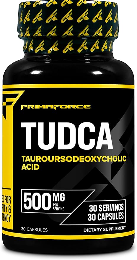 Primaforce TUDCA (Tauroursodeoxycholic Acid) 30 Servings, 500mg Tudca Per Serving | Premium Quality Bile Salts - Gluten Free, Non-GMO Supplement