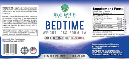 Best Earth Naturals Bedtime Weight Loss Supplement - 30 Day Supply