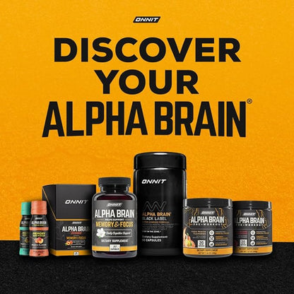 ONNIT Alpha Brain Nootropic Brain Supplement for Men & Women | Memory, Mental Clarity & Cognitive Improvement | Focus Capsules with L-Theanine, Vitamin B6 & Phosphatidylserine (30 Count)