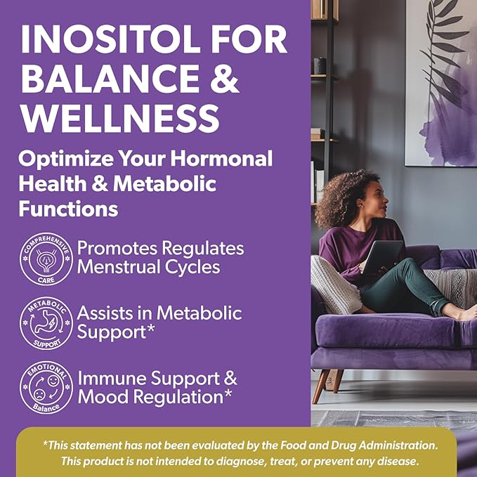 Intimate Rose Inositol Powder - Myo-inositol - D-Chiro Inositol - Ideal 40:1 Ratio - All-Natural 100% Hormonal Balance Supplements - Hormone Support for Women’s Ovarian Health - Made in USA