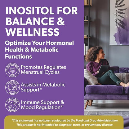 Intimate Rose Inositol Powder - Myo-inositol - D-Chiro Inositol - Ideal 40:1 Ratio - All-Natural 100% Hormonal Balance Supplements - Hormone Support for Women’s Ovarian Health - Made in USA