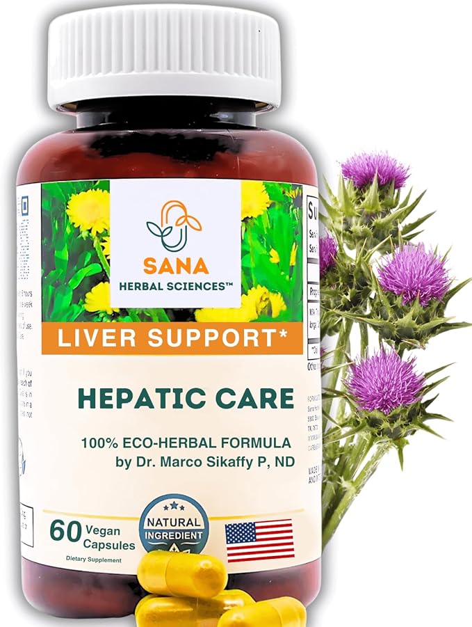 Liver Health Milk Thistle Supplement | Active Liver Cleanse Detox & Repair for Fatty Liver Support with Organic Turmeric and Dandelion Root | 1800mg Herbal Daily Dose for Your Liver | by Sana Herbal