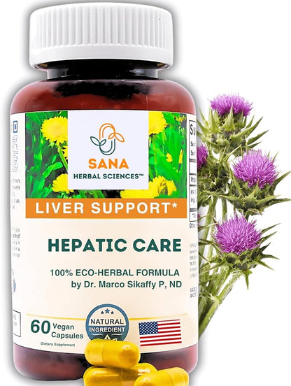Liver Health Milk Thistle Supplement | Active Liver Cleanse Detox & Repair for Fatty Liver Support with Organic Turmeric and Dandelion Root | 1800mg Herbal Daily Dose for Your Liver | by Sana Herbal