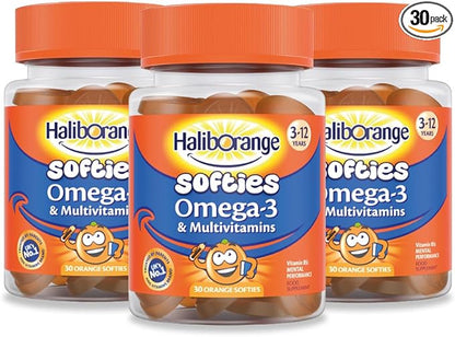 Haliborange Kids Vitamins Omega-3 and Multivitamin Orange Softies 30s